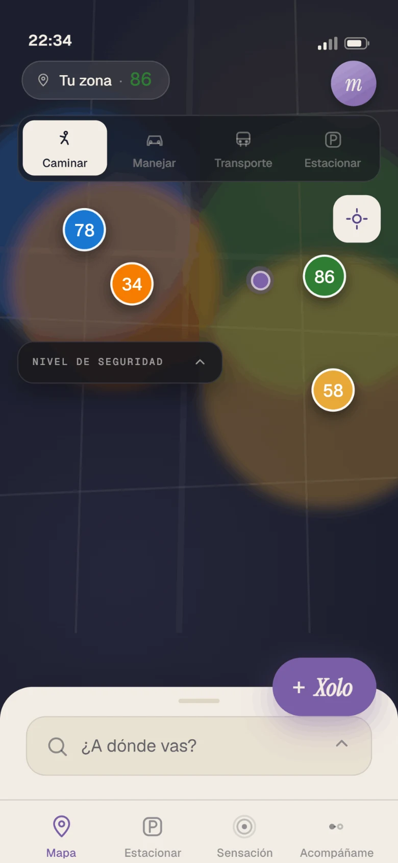 Mapa de zonas de CDMX con calificación.